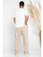 Erkek Baggy Kemerli Keten Pantolon P-00012623 3