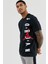Air Jordan Large Print T-Shirt Erkek Siyah Spor Tişört 1