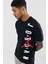 Air Jordan Large Print T-Shirt Erkek Siyah Spor Tişört 2