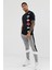 Air Jordan Large Print T-Shirt Erkek Siyah Spor Tişört 4