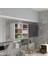 Kenzlife hazır mutfak dolabı patlıcan60 gri mod2 60*160*32 mebran kapak suntalam gövde 1