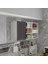 Kenzlife hazır mutfak dolabı pancar90 gri mod2 90*120*32 mebran kapak suntalam gövde 1