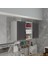 Kenzlife hazır mutfak dolabı pırasa60 gri mod2 60*120*32 mebran kapak suntalam gövde 1