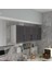 Kenzlife hazır mutfak dolabı soğan90 gri mod2 90*160*32 mebran kapak suntalam gövde 1