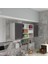 Kenzlife hazır mutfak dolabı biber60 gri mod2 60*160*32 mebran kapak suntalam gövde 1