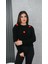 Çiçekli Kazak Siyah 2