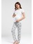 Kadın Krem Lohusa Pijama Takım 1