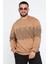 Erkek Bisiklet Yaka Baskılı Sweatshirt 1