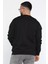 Erkek Bisiklet Yaka Kabartma Desen Yazılı Sweatshirt 3