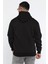 Erkek Kapüşonlu Nakışlı Şardonlu Üç Iplik Sweatshirt 3