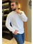Erkek Bisiklet Yaka Kabartma Desen Yazılı Sweatshirt 2