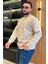 Erkek Bisiklet Yaka Kabartma Desen Yazılı Sweatshirt 2