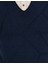 Erkek Lacivert Slim Fit V Yaka Triko Kazak 50265423-VR033 5