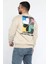 Bisiklet Yaka Üç Iplik Şardonlu Baskılı Erkek Sweatshirt 3