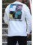 Bisiklet Yaka Üç Iplik Şardonlu Baskılı Erkek Sweatshirt 4