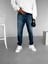 Erkek Boyfriend Fit %100 Pamuk Jean Pantolon Mavi 1