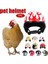 No.11 Stili Heken Kasklı Kafes Kuş Kafesi Güneş Yağmur Malzemeleri Kask Aksesuarları Oyuncak Kask Küçük Kostümler Kuş Tavuk P B3L8 (Yurt Dışından) 2