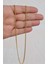 Geçmeli İnce Gold Çelik Zincir Kolye 45 cm 2