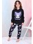 Isob Siyah Kuromi Desenli %100 Pamuk Kız Çocuk Pijama Takımı 3-13 Yaş 41203-41402-S 1