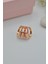 Pembe Taşlı Sıkıştırmalı Kıkırdak Küpe Earcuff 4