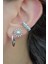 İncili Taç Model Sıkıştırma Kıkırdak Küpe Earcuff 2