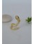 Yeşil Gözlü Yılan Earcuff Sıkıştımalı Kıkırdak Küpesi Gold 3