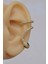 Yeşil Gözlü Yılan Earcuff Sıkıştımalı Kıkırdak Küpesi Gold 4