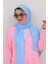 Bebe Mavi Renk Likralı Viskon Penye Şal Lycra Scarf 3