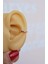 Mini Bombeli Earcuff Sıkıştırmalı Kıkırdak Küpesi Çocuk Boy 1