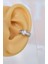 Gümüş Renkli Baget Taşlı Earcuff Sıkıştırmalı Kıkırdak Küpesi 4
