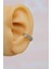 İnce Zirkon Earcuff Sıkıştırmalı Kıkırdak Küpesi Gümüş Renkli 1