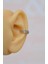 İnce Zirkon Earcuff Sıkıştırmalı Kıkırdak Küpesi Gümüş Renkli 2