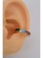 Renkli Zirkon Sıkıştırmalı Kıkırdak Küpe Multicolor 2