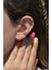 İki Sıralı Taşlı Sıkıştırmalı Kıkırdak Küpe Earcuff Gümüş Renkli 3