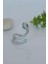 Yeşil Gözlü Yılan Earcuff Sıkıştımalı Kıkırdak Küpesi Gümüş Renk 3