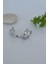 Yeşil Gözlü Yılan Earcuff Sıkıştımalı Kıkırdak Küpesi Gümüş Renk 4
