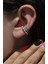 Kutup Yıldızı Detaylı Mini İncili Earcuff Sıkıştırma Kıkırdak Küpesi Gümüş Renkli 1