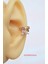 Kelebekli Sıkıştırmalı Kıkırdak Küpesi Taşlı Earcuff 4