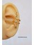 Gold Yılan Earcuff Sıkıştırmalı Kıkırdak Küpesi 4