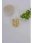 Taşlı Çoklu Earcuff Sıkıştırmalı Kıkırdak Küpesi Gold Renkli 3