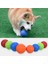 Turuncu Top Ip Stili 5 cm Köpek Yumuşak Kauçuk Top Yüksek Elastik Esneklik Çiğneme Oyuncağı Atma Eğitim Topu ile Halat Diş Temizliği Isırma Direnci (Yurt Dışından) 3