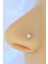316 L Çelik 3 mm Kalp Tektaş Hızma Burun Piercingi Gold Renk 1