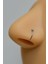 Gümüş Renkli Mini Topçuklu 8 mm Çelik Halka Hızma Burun Piercingi 2