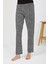 Kadın Penye Leopar Desenli Tek Alt Pijama 27536 Gri 3