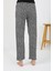 Kadın Penye Leopar Desenli Tek Alt Pijama 27536 Gri 5