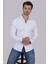 Beyaz Sedef Düğmeli Slimfit Erkek Gömlek 2