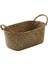 El Yapımı Dokuma Saklama Sepeti Pipetli Gıda Kabı Makyaj Düzenleyici Rattan Ekmek Meyvesi Kasası Tutucu (S,24X15X9CM) (Yurt Dışından) 1