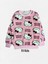 Kız Çocuk %100 Pamuklu Şardonlu Hello Kity Desenli Pembe Uzun Kollu Pijama Takıımı 2