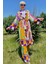 Çiçek Desen Kimono Pantol Ikili Tesettür Takım 2
