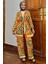 Desenli Bluz Kimono Pantol Tesettür Visk Ikili Takım 3